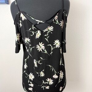 Floral Black Women's Top